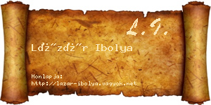 Lázár Ibolya névjegykártya
