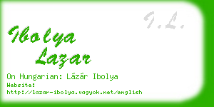 ibolya lazar business card
