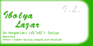 ibolya lazar business card